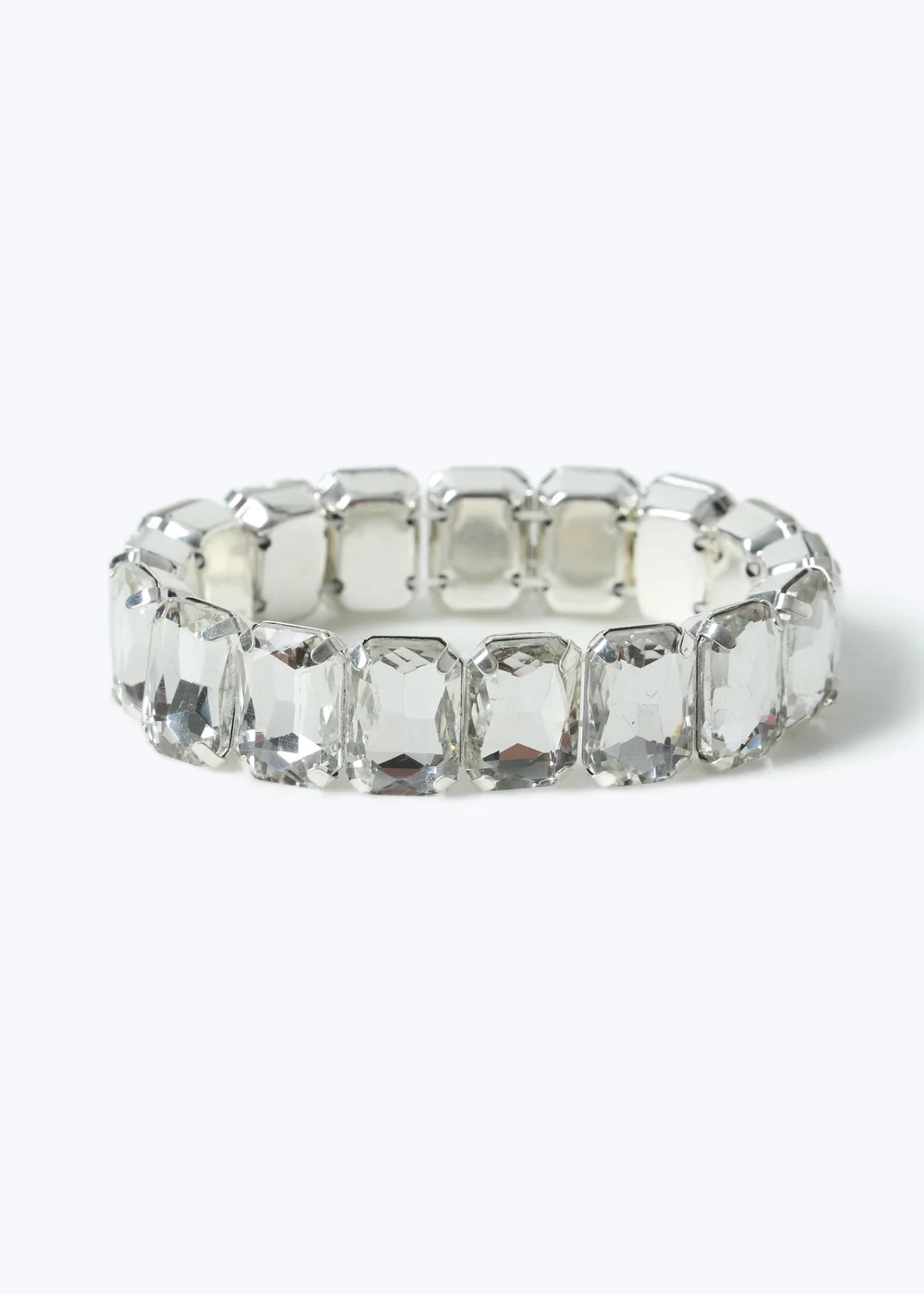 Muse Crystal Stretch Bracelet Silver - One Size Image 1