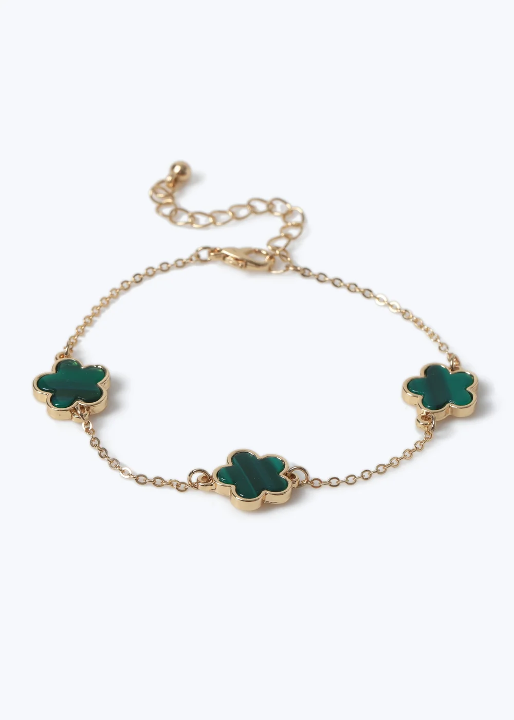 Muse Green Gold Flower Bracelet - One Size Image 2