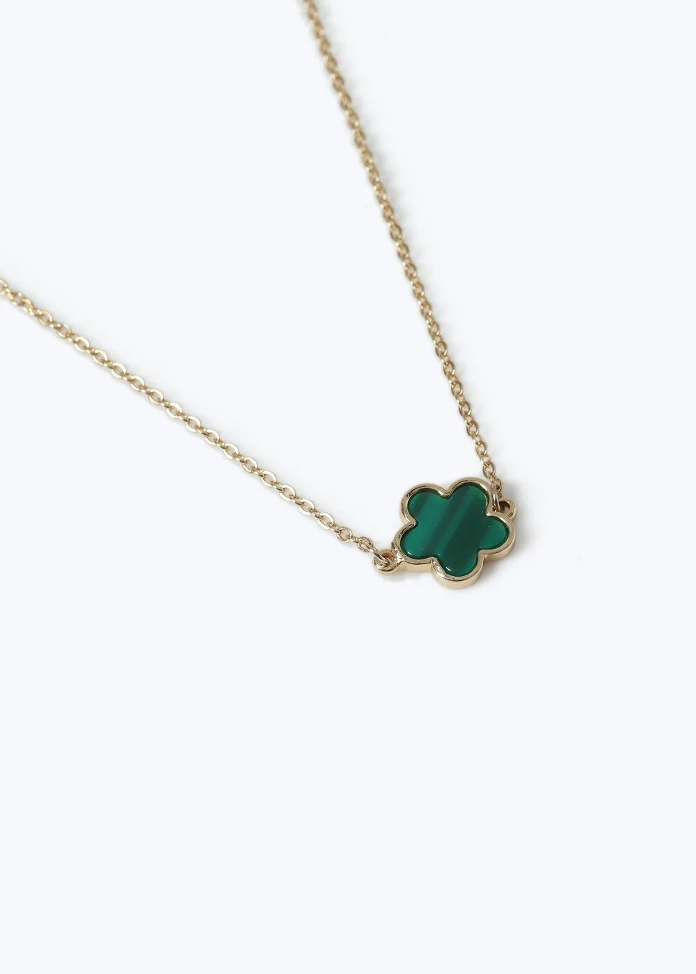 Muse Green Gold Flower Necklace - One Size Image 2
