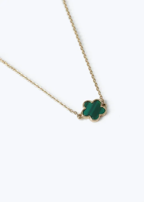 Muse Green Gold Flower Necklace - One Size Image 2