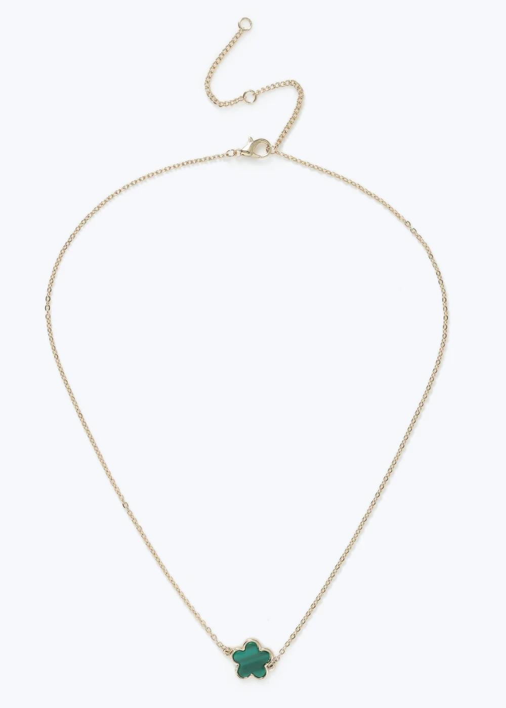 Muse Green Gold Flower Necklace - One Size Image 1