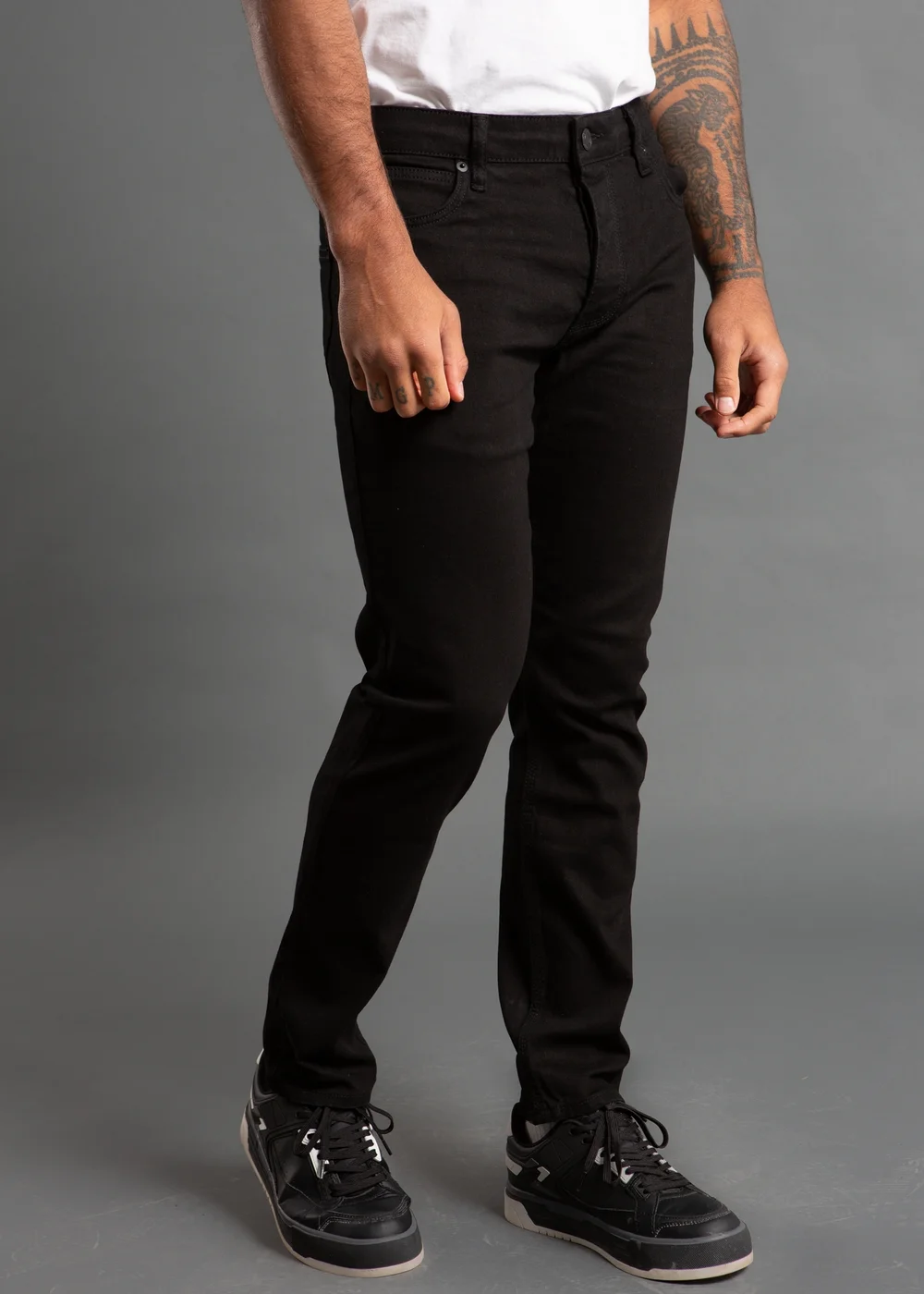 French Connection Black Cotton Slim Fit Stretch Jeans - 28/L32 Image 3