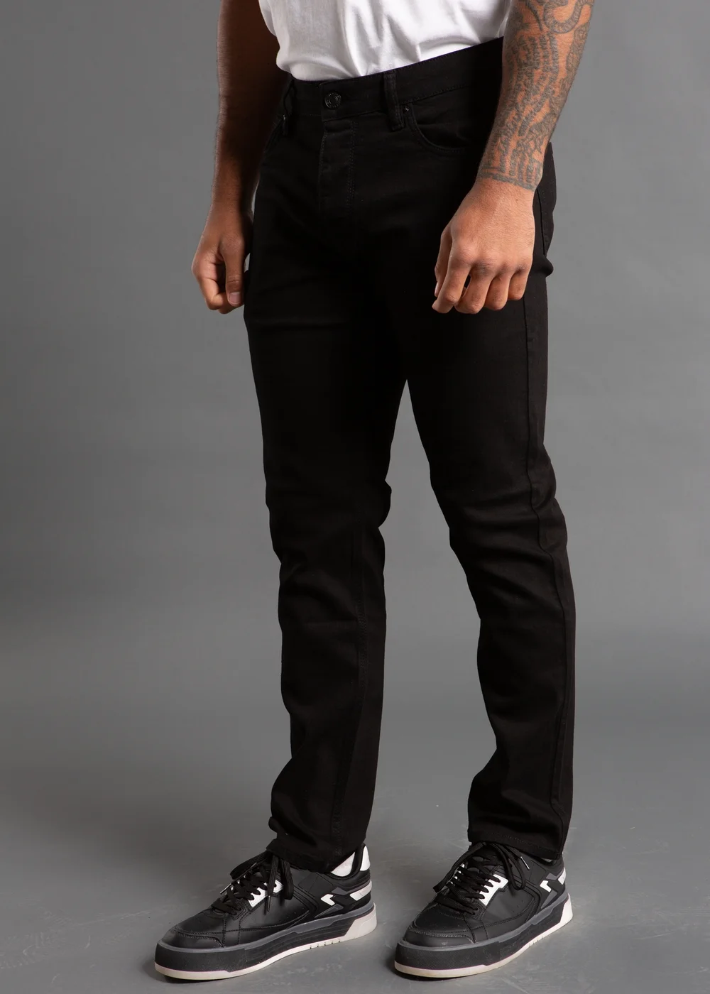 French Connection Black Cotton Slim Fit Stretch Jeans - 28/L32 Image 1