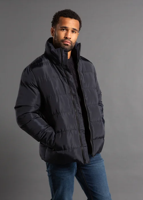 French Connection Navy Funnel Neck Puffer Jacket - 2XL Image 1