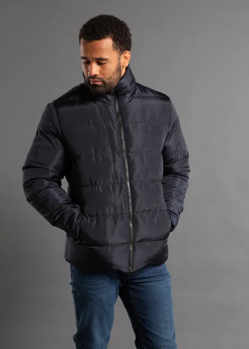 French Connection Navy Funnel Neck Puffer Jacket - 2XL Image 4