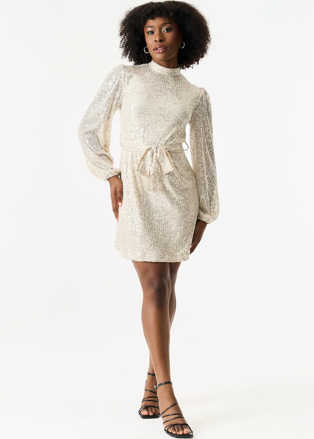 cream sequin dress with sleeves Cream Sequin Short Sleeve Maxi Dress Large