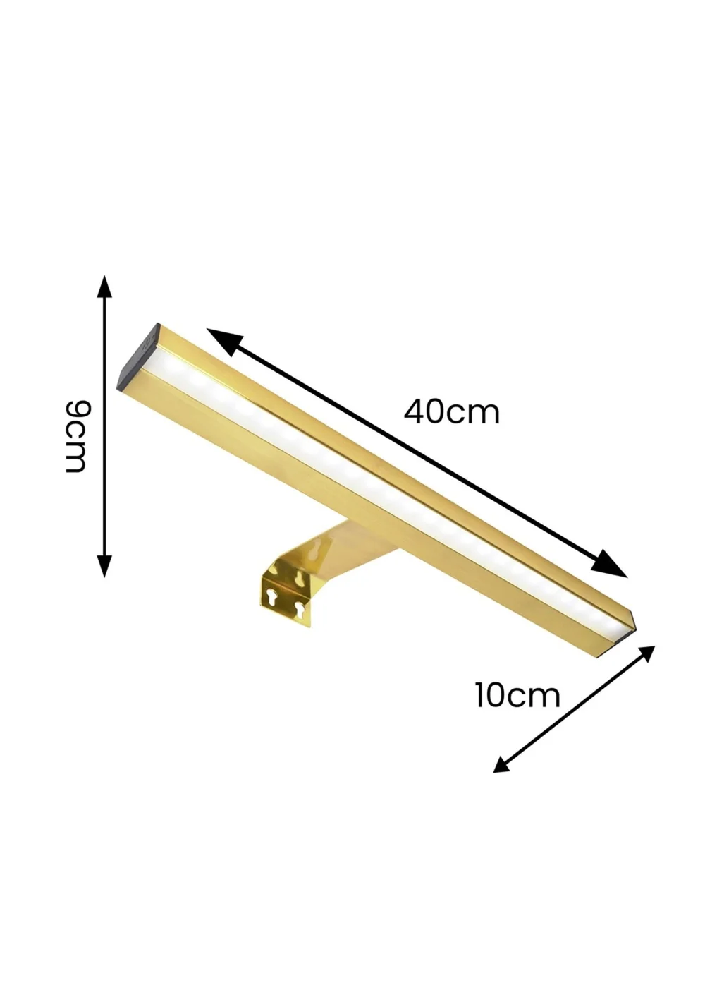 ValueLights Ryle Brushed Gold Rechargeable Wall Light Integrated LED - One Size Image 6