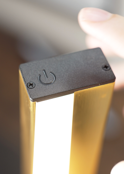 ValueLights Ryle Brushed Gold Rechargeable Wall Light Integrated LED - One Size Image 3