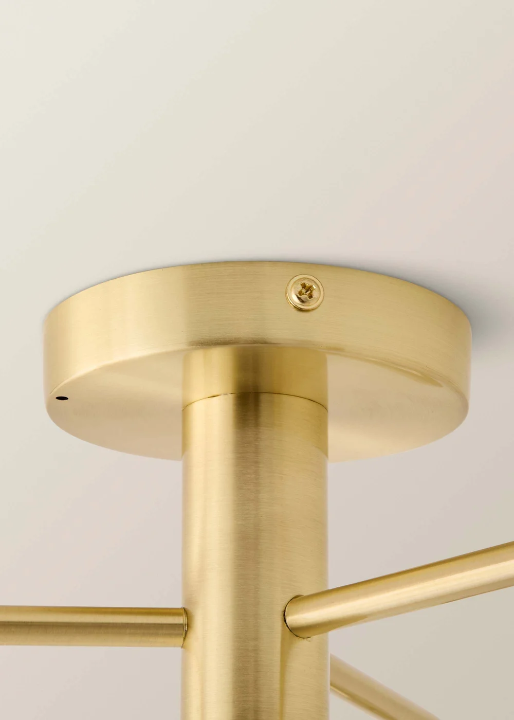 ValueLights Amaia Brushed Gold Semi-Flush Light with Clear Globe Shade - One Size Image 5