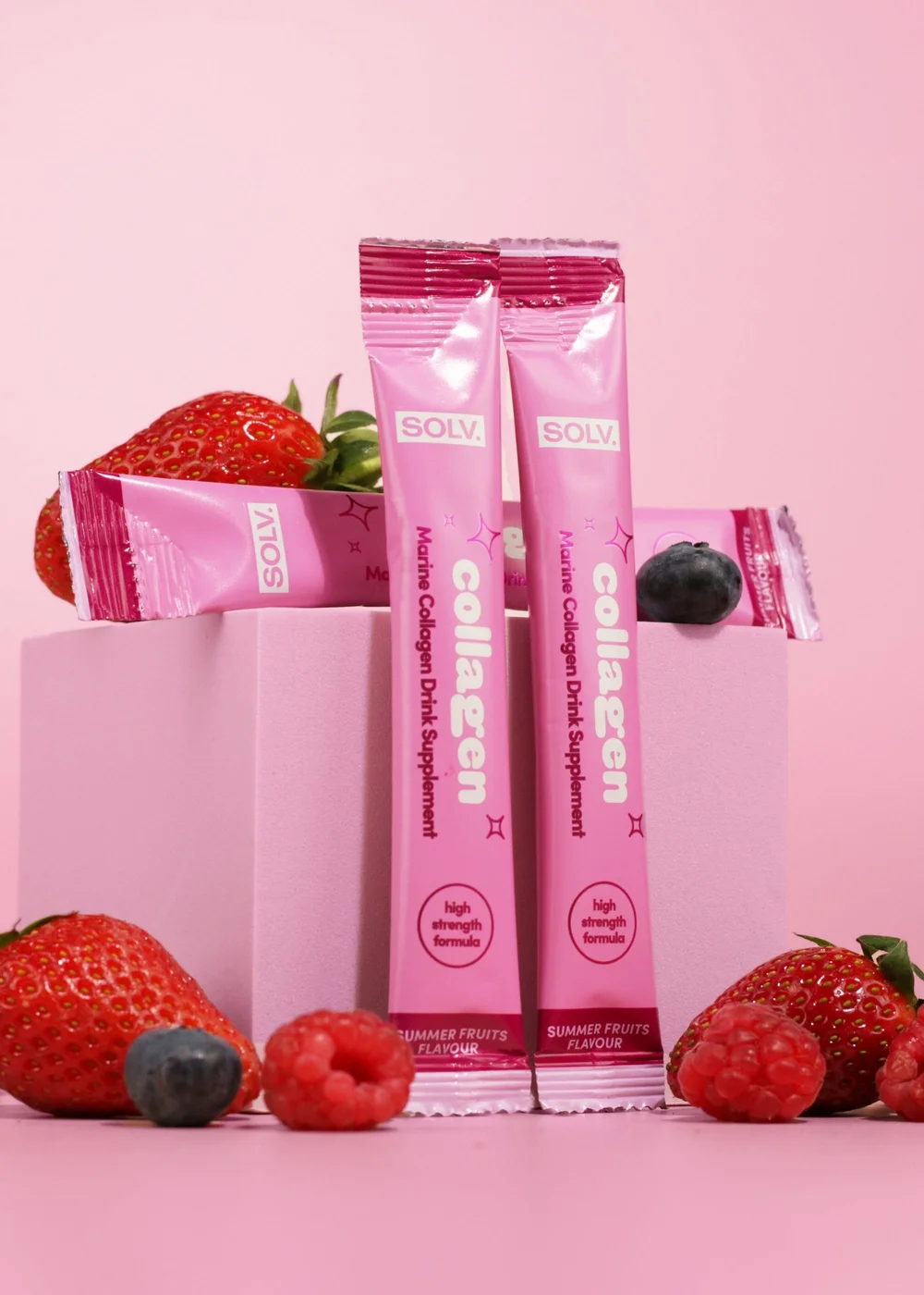 SOLV Summer Fruits Liquid Collagen Sachet 16ml (14 Pack) - One Size Image 2