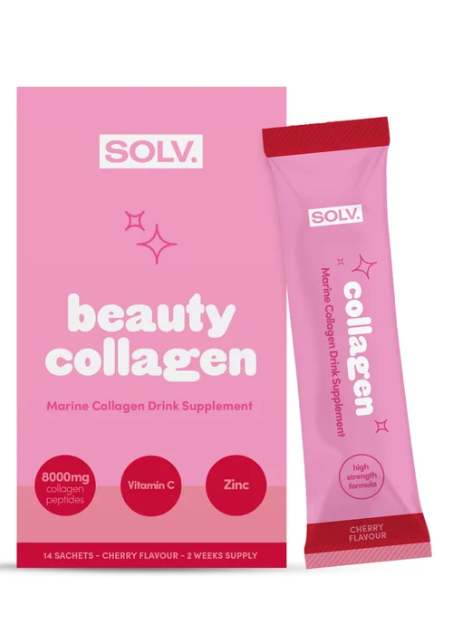 SOLV Cherry Liquid Collagen Sachet 16ml (14 Pack) - One Size Image 1