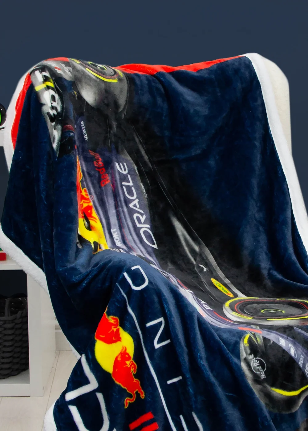 Redbull Black Formula 1 Digital Sherpa Fleece Throw - One Size Image 2