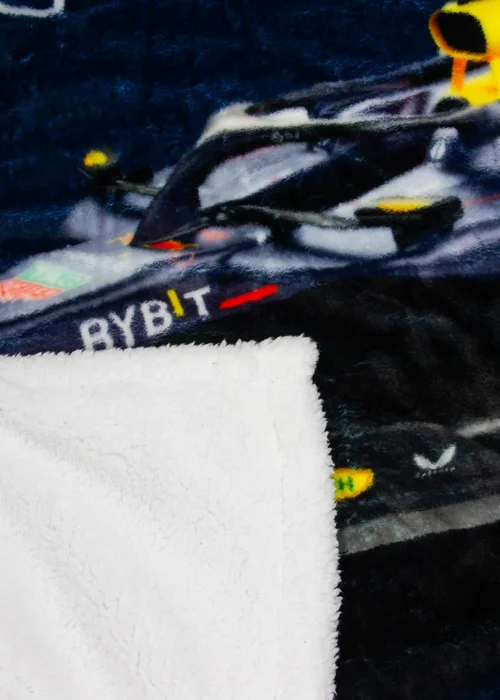 Redbull Black Formula 1 Digital Sherpa Fleece Throw - One Size Image 5