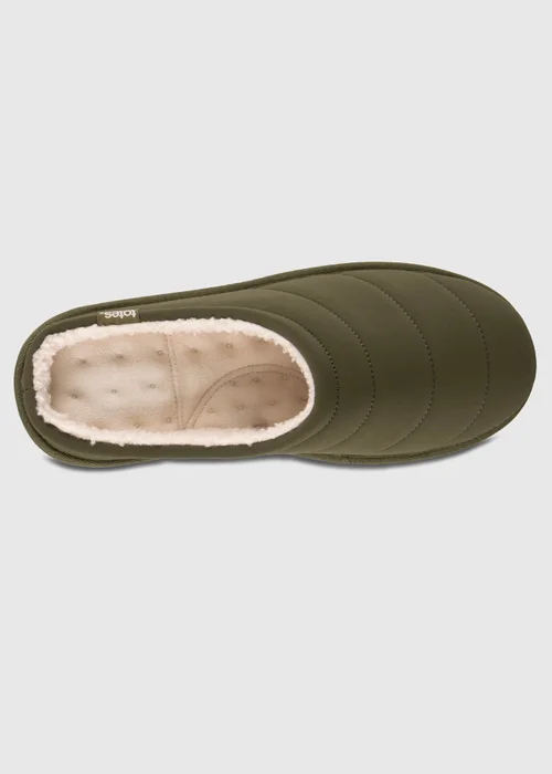 Totes Isotoner Khaki Sport Quilted Mule Slipper With Cosy Lining - 8 Image 5