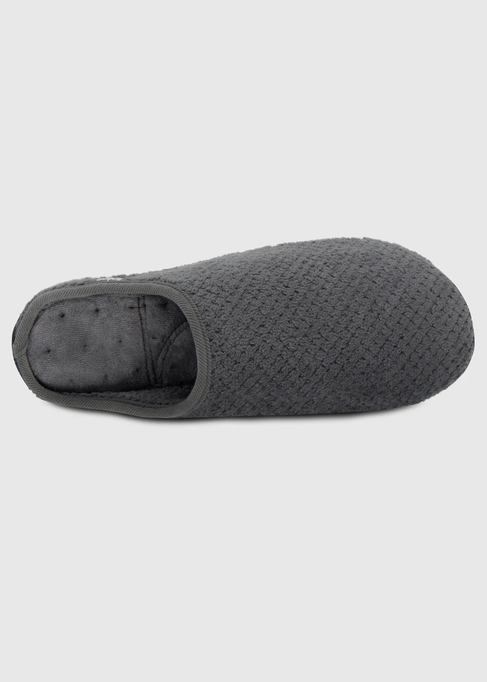Totes Isotoner Grey Swept Back Popcorn Mule Slipper - 11 Image 5