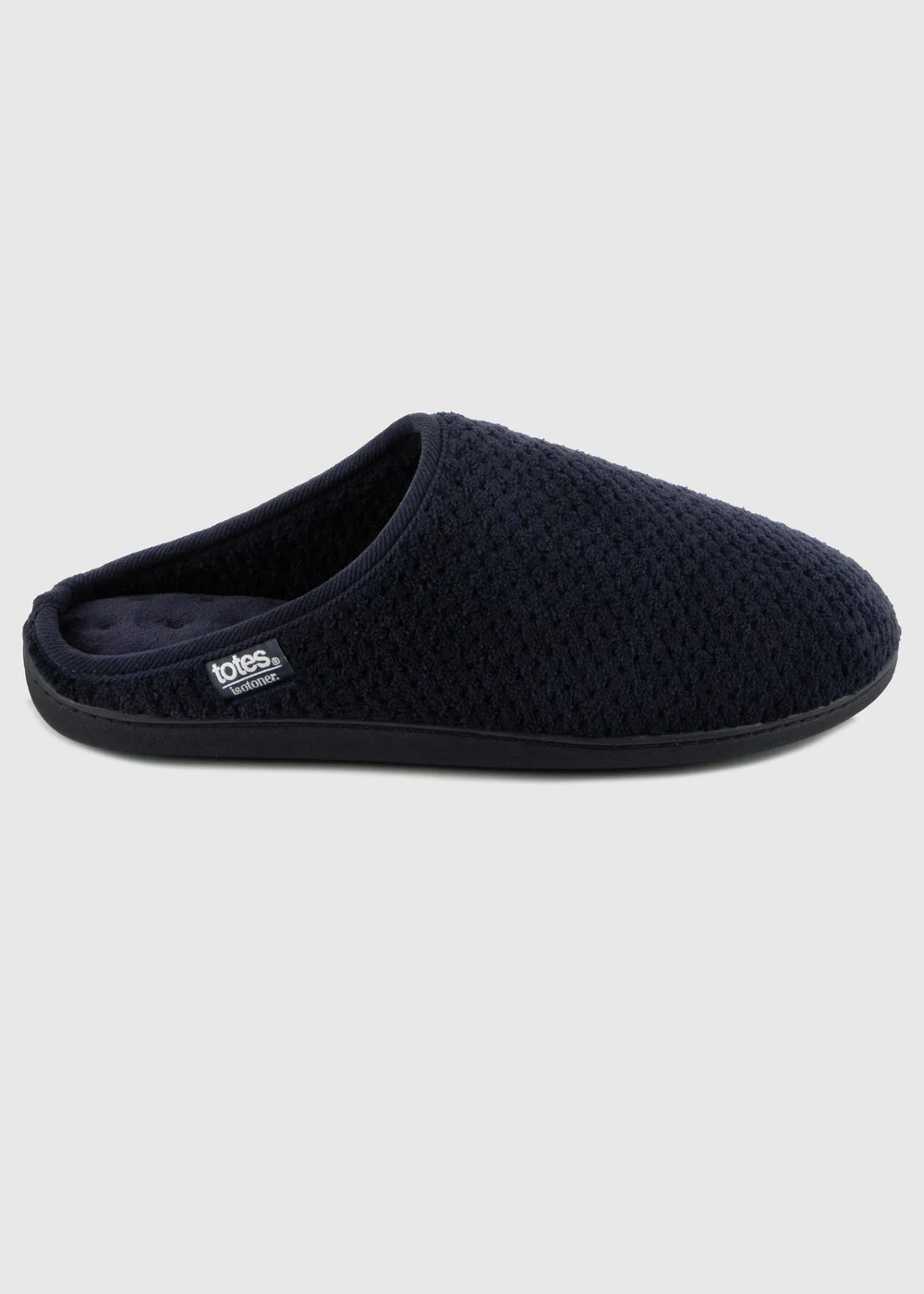 Totes Isotoner Navy Swept Back Popcorn Mule Slipper - 8 Image 4