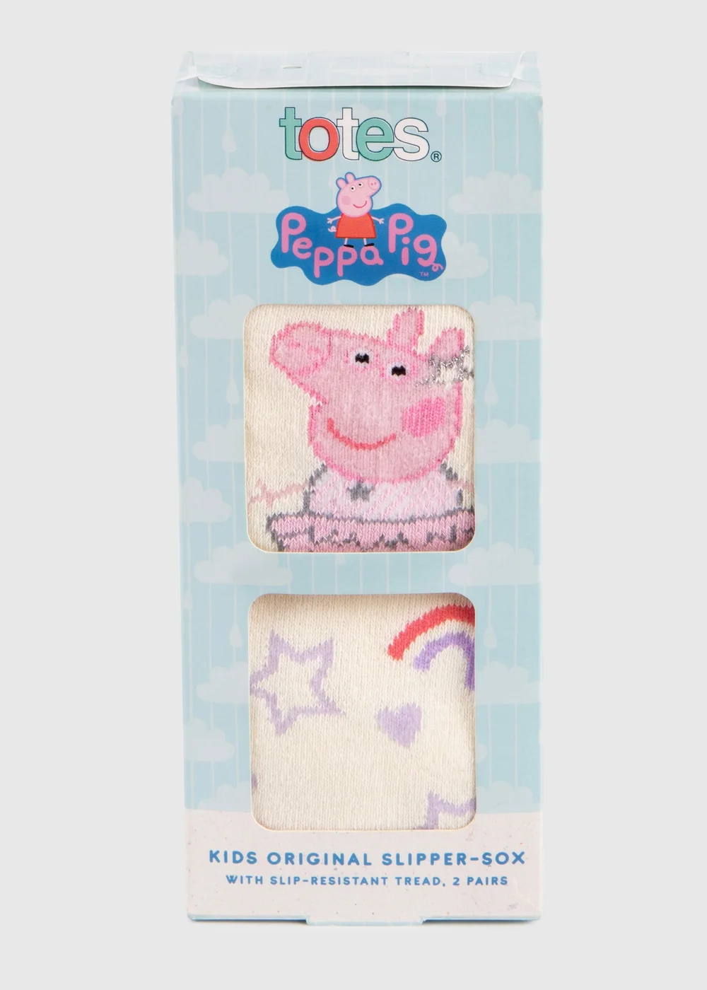 Totes Peppa Pig Childrens Novelty Original Slipper Sock (Twin Pack) - 2-3 Yrs Image 4