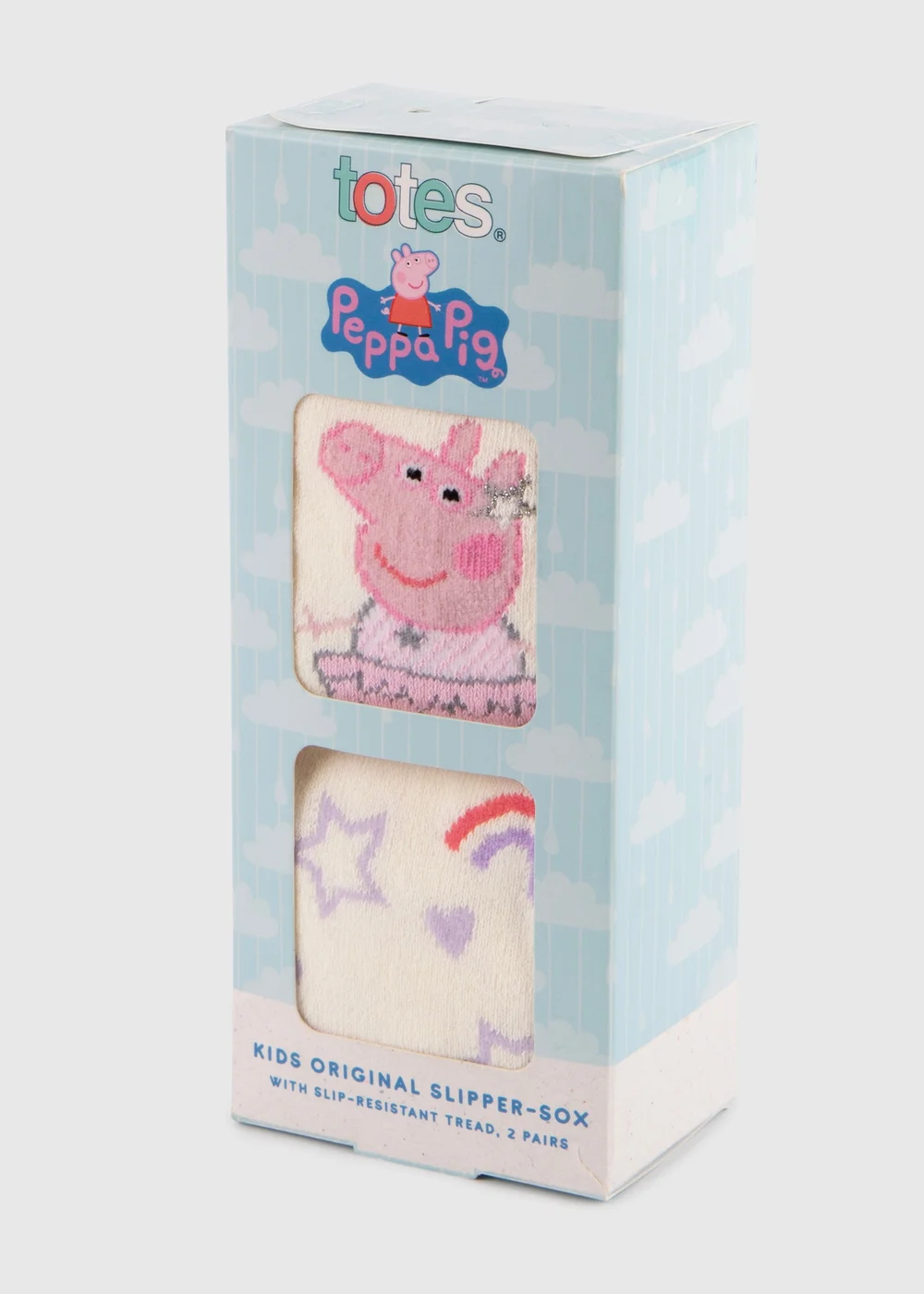 Totes Peppa Pig Childrens Novelty Original Slipper Sock (Twin Pack) - 2-3 Yrs Image 3