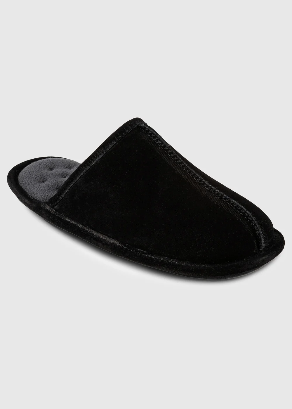 Totes Isotoner Black Real Suede Mule Slipper - 8 Image 3