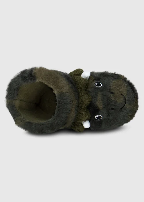 Totes Toasties Green Kids Dino Boot Slippers - 13-1 Older Image 5