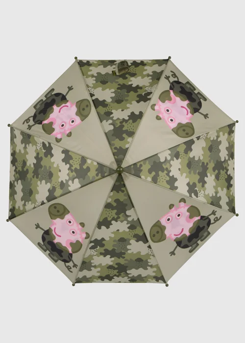 Totes Peppa Pig Kids George Pig Camo Walker Umbrella - One Size Image 3