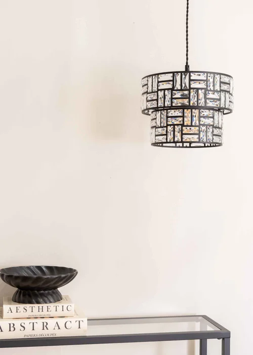 ValueLights Elise Metal Black Tiered Ceiling Pendant Shade (19.5cm x 27cm x 27cm) - One Size Image 1
