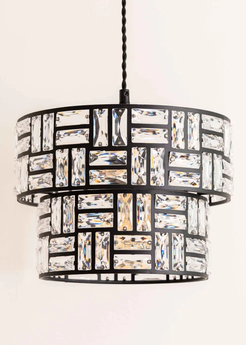 ValueLights Elise Metal Black Tiered Ceiling Pendant Shade (19.5cm x 27cm x 27cm) - One Size Image 3
