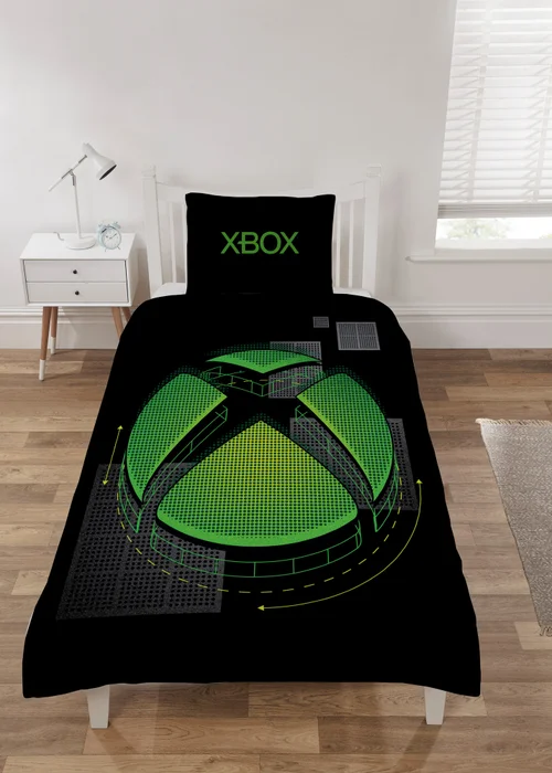 Xbox Black Duvet Set - Single Image 1