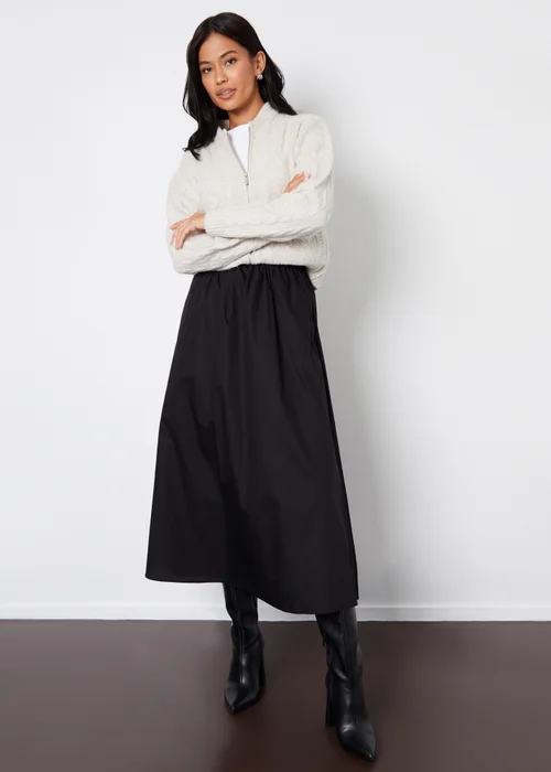 Threadbare Black Orkney Maxi Skirt with Pockets - Size 8 Image 4