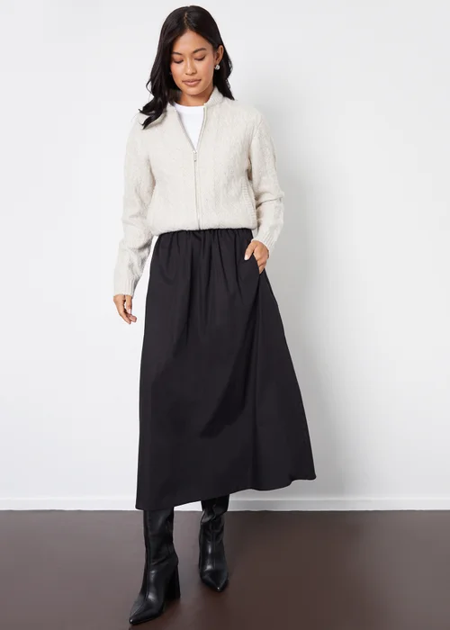 Threadbare Black Orkney Maxi Skirt with Pockets - Size 8 Image 1
