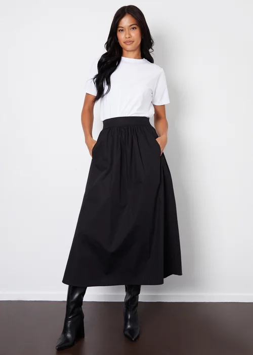 Threadbare Black Orkney Maxi Skirt with Pockets - Size 8 Image 3