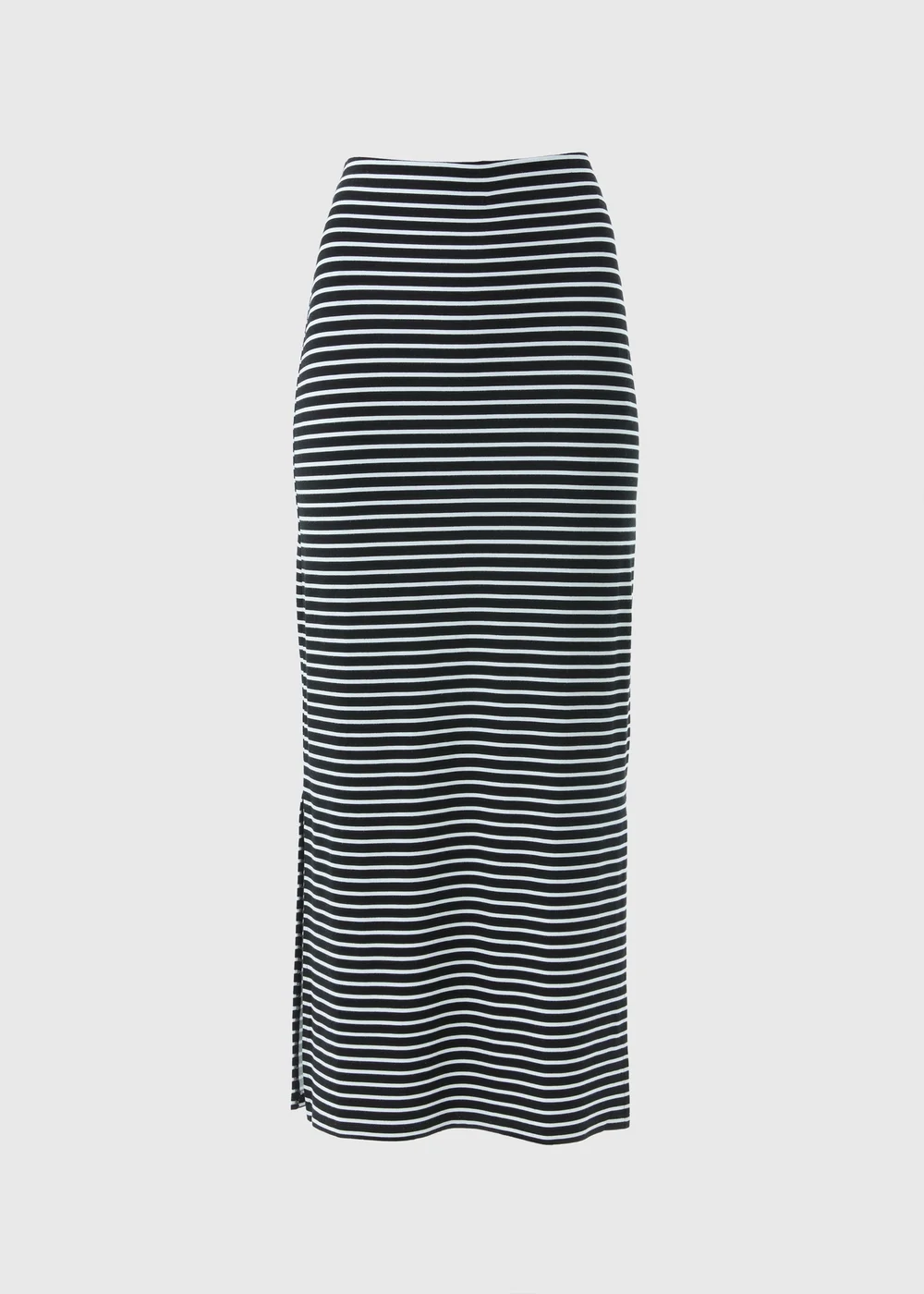 Black Stripe Jersey Maxi Skirt - 8 Image 3