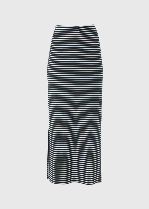 Black Stripe Jersey Maxi Skirt - 8 Image 3
