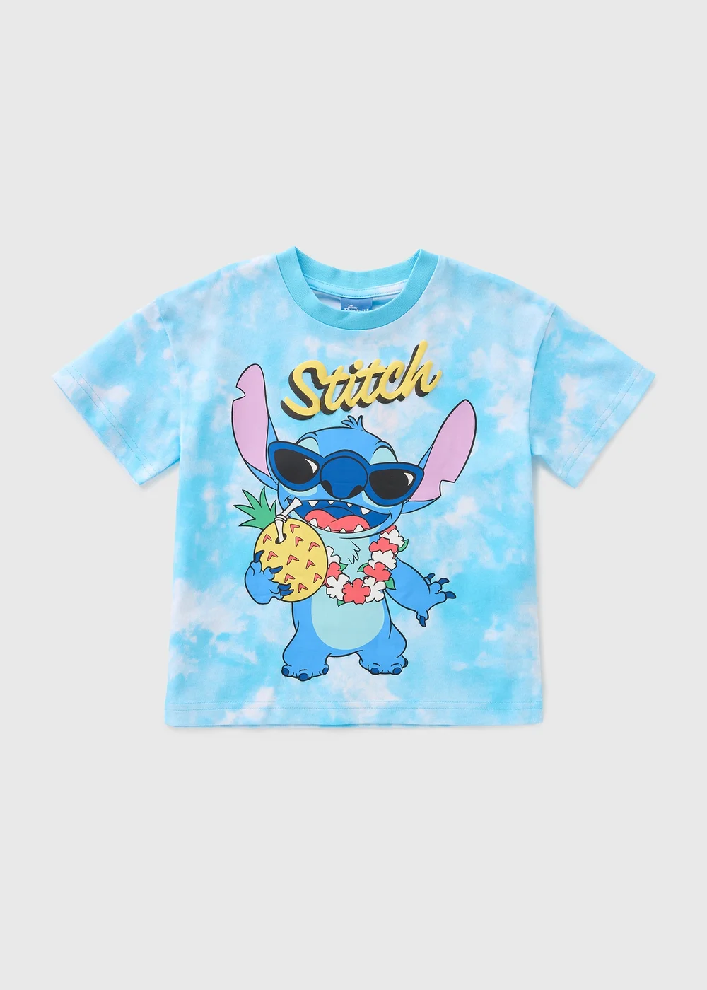 Kids Blue Stitch Tie Dye T-Shirt (1-7yrs) - 1-1.5 Yrs Image 1