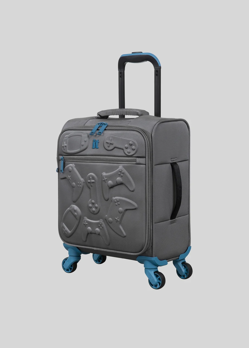 IT Luggage Kids Grey Gaming Suitcase Image 1