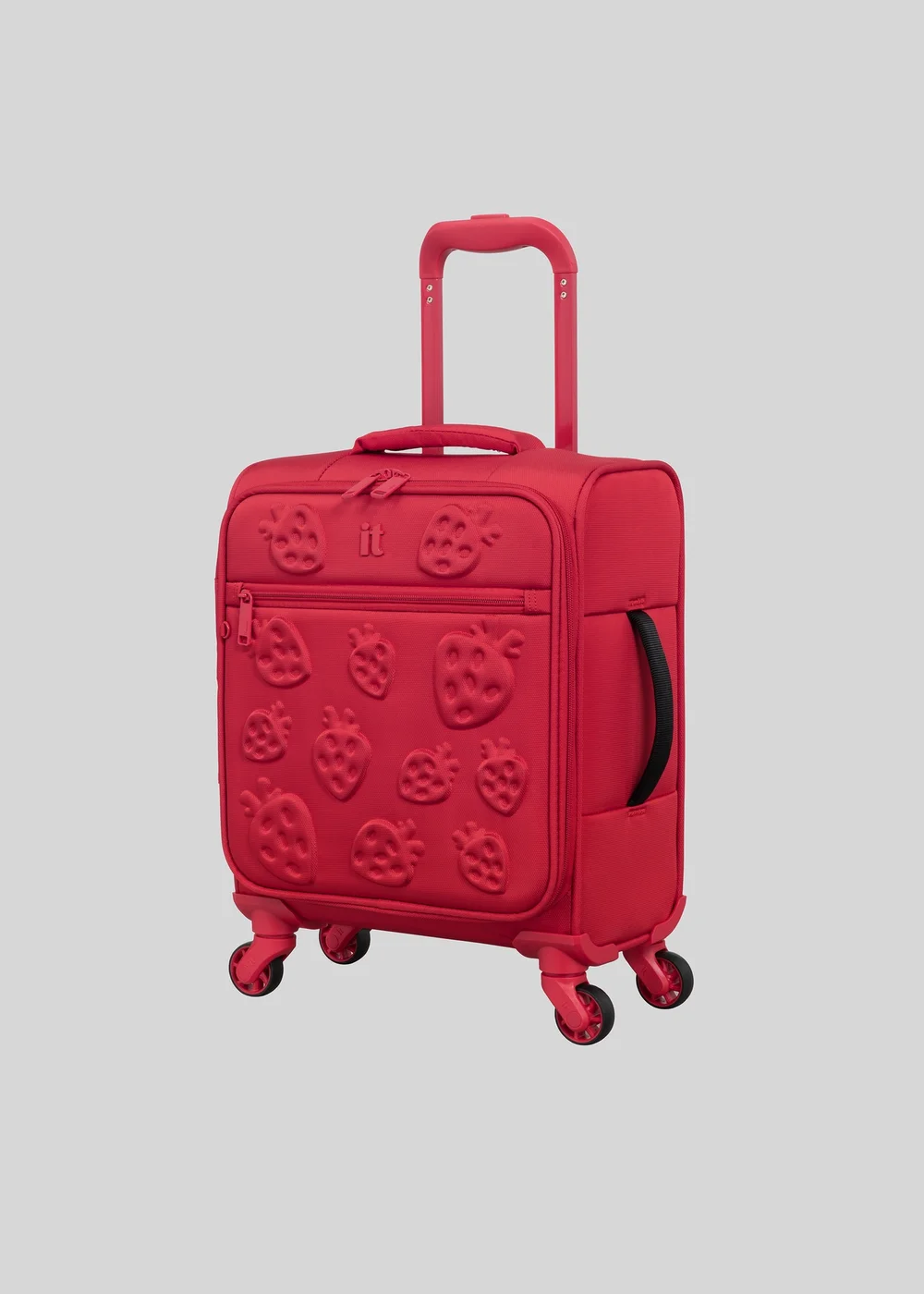 IT Luggage Red Softshell Strawberry Suitcase Image 1