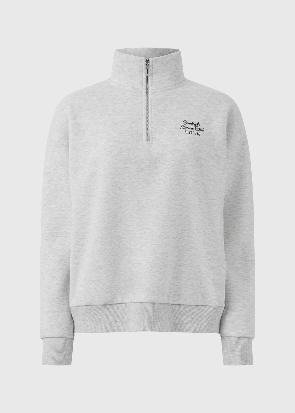 Grey Leisure Club Half Zip Sweatshirt - S Image 4