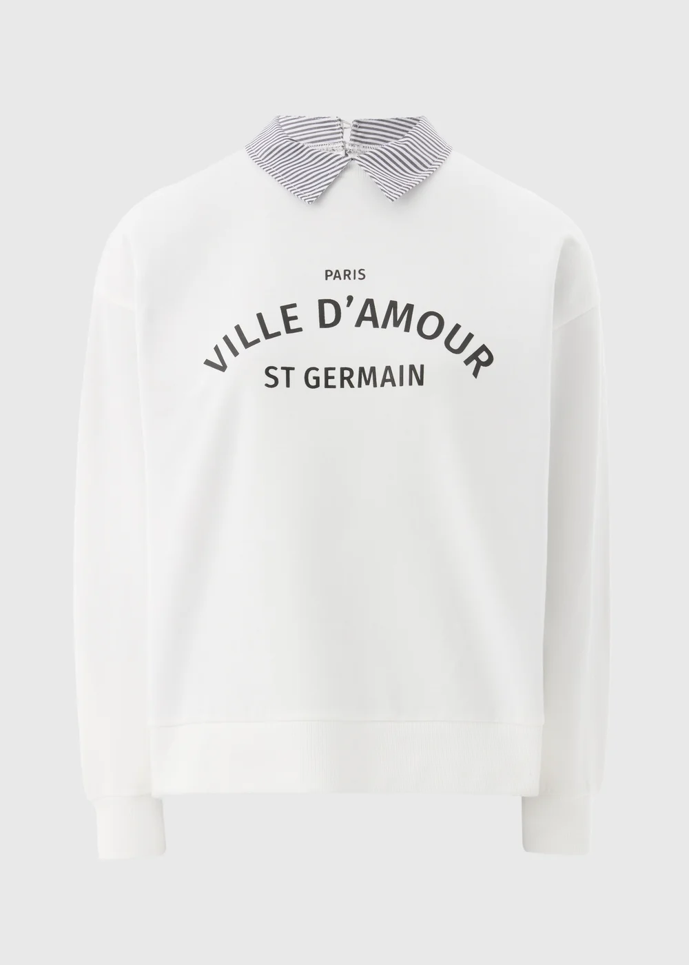 Ecru St Germain Collared Sweatshirt - XS Image 3