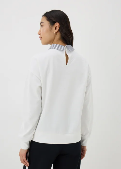 Ecru St Germain Collared Sweatshirt - XS Image 2