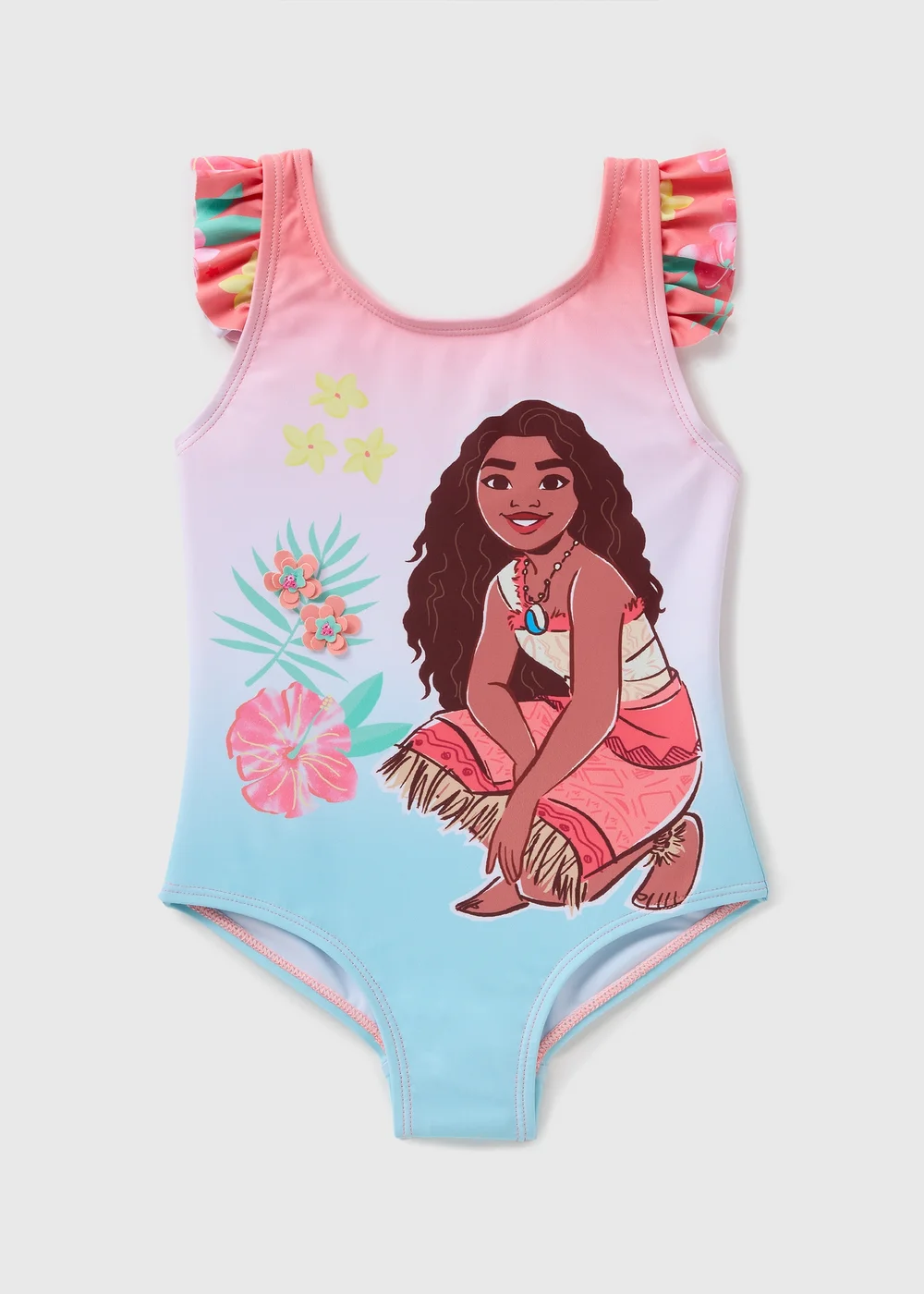 Girls Pink Moana Swimsuit (1-7yrs) - 2-3 Yrs Image 1