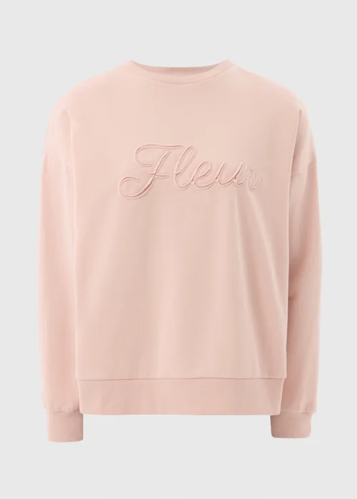 Pink Applique Fleur Sweatshirt - XS Image 2