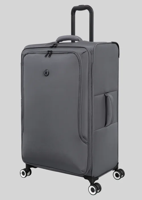 IT Luggage Grey Trulite Soft Suitcase - Cabin Image 3