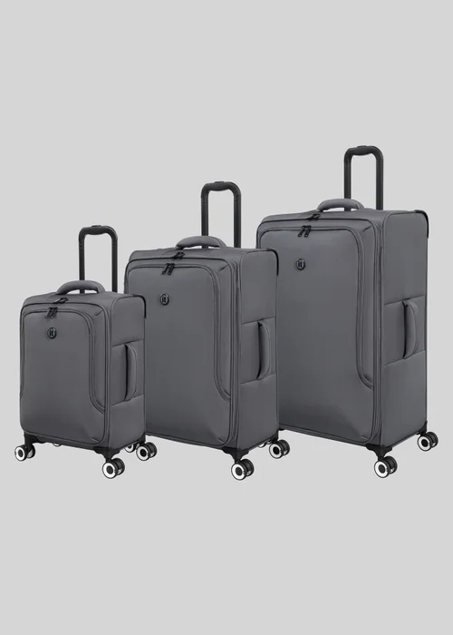 IT Luggage Grey Trulite Soft Suitcase - Cabin Image 1
