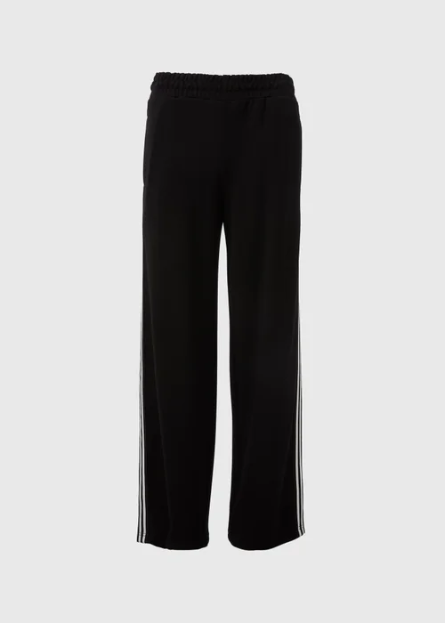 Black Side Stripe Wide Leg Trousers - 8 Image 4