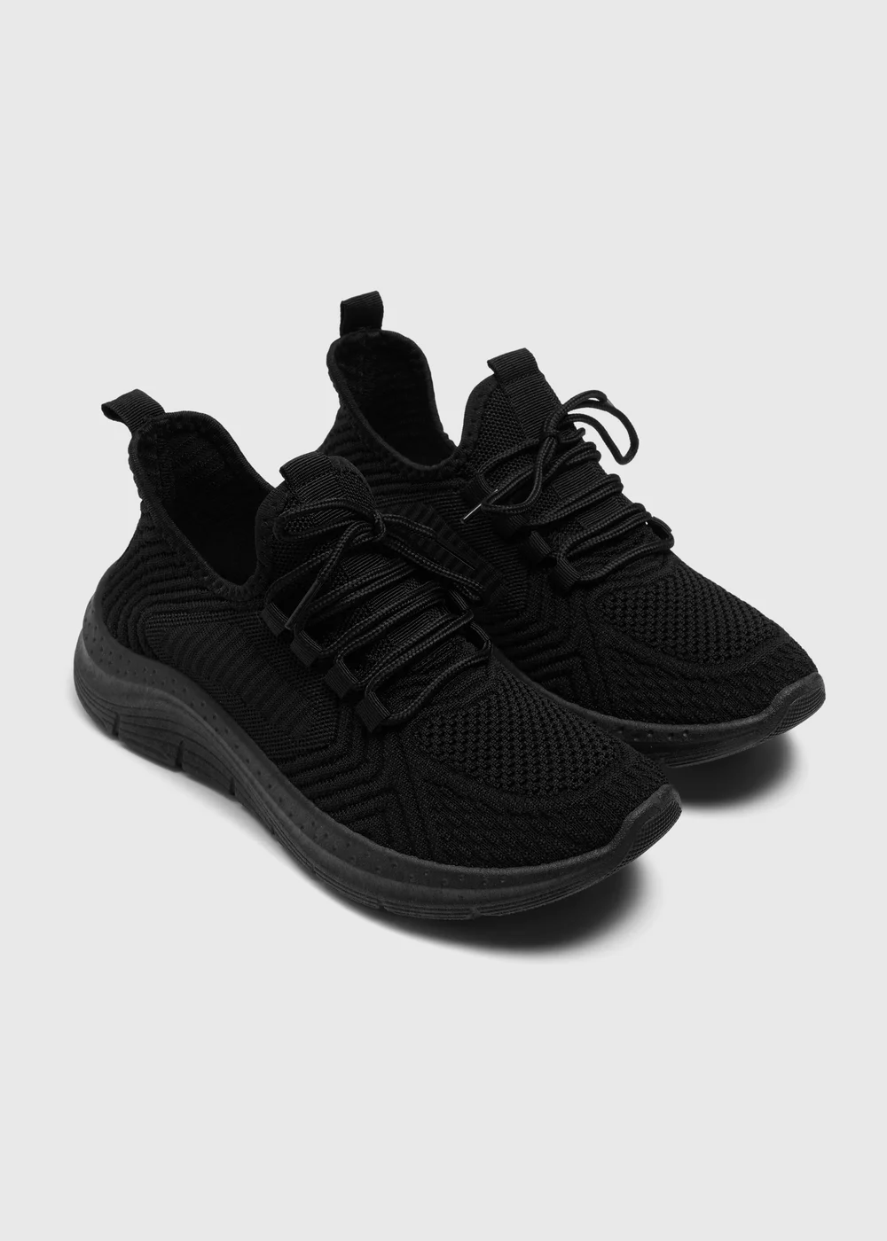Souluxe Black Trainers - 3 Image 1