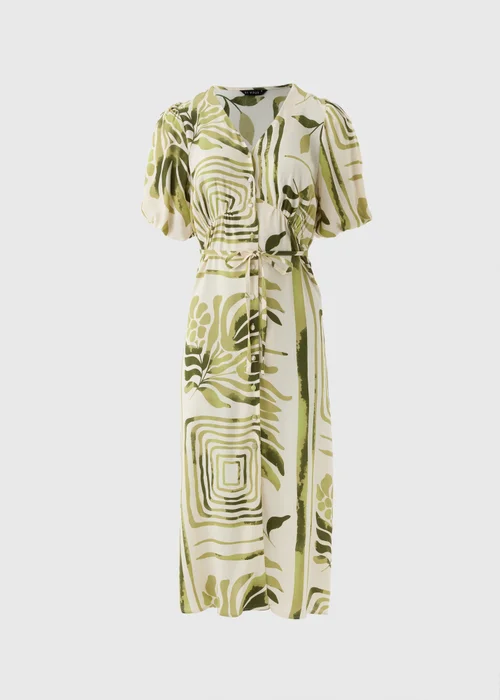 Et Vous Green Leaf Midi Tea Dress - 8 Image 3