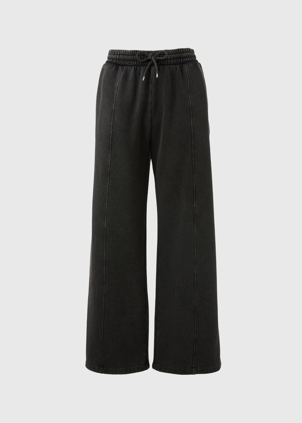 Charcoal Acid Wash Wide Leg Jogging Bottoms - XS Image 2