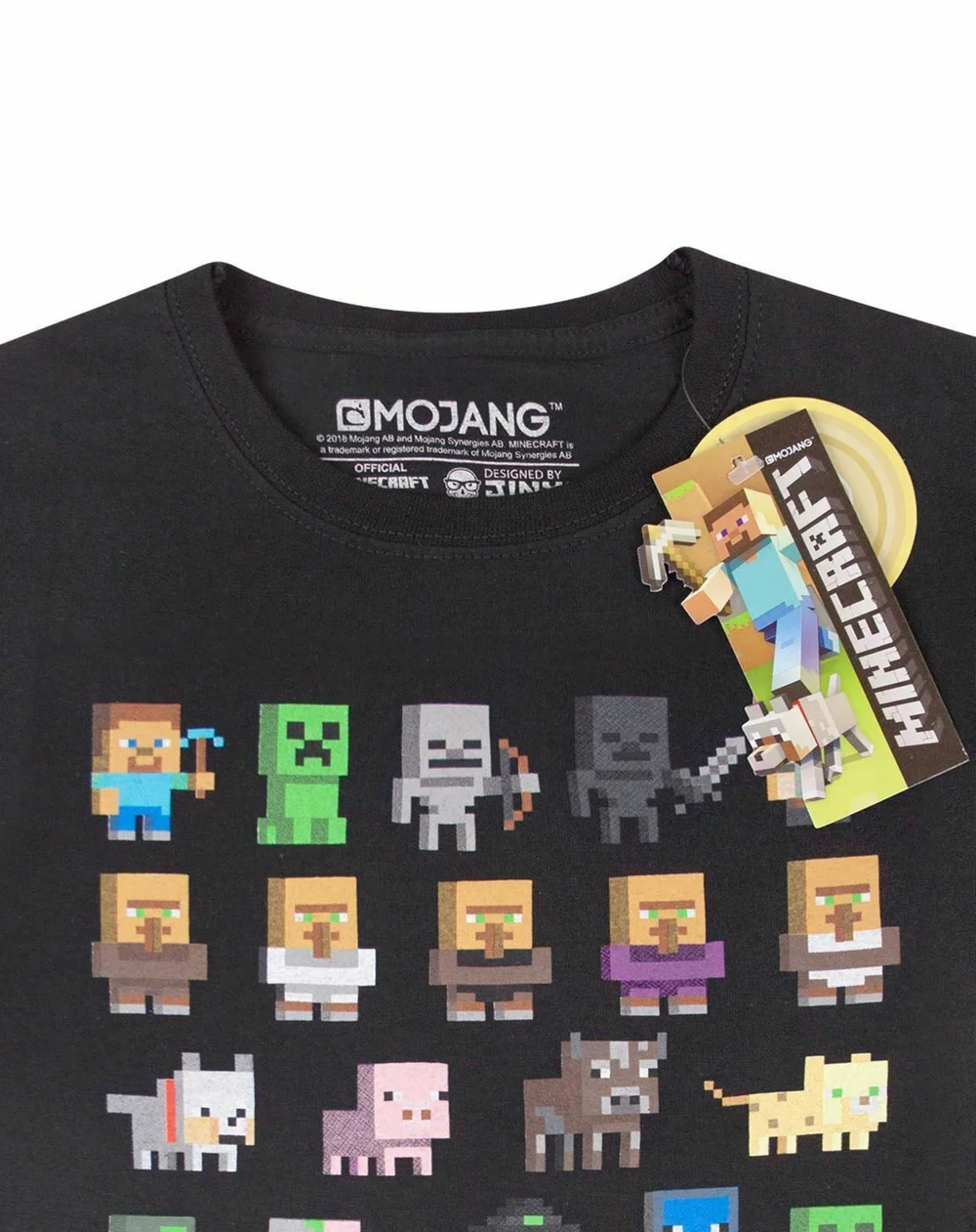 Vanilla Underground Minecraft Boys Black Sprites T-Shirt (3-15 Years) - 3-4 Yrs Image 3