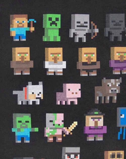 Vanilla Underground Minecraft Boys Black Sprites T-Shirt (3-15 Years) - 3-4 Yrs Image 5