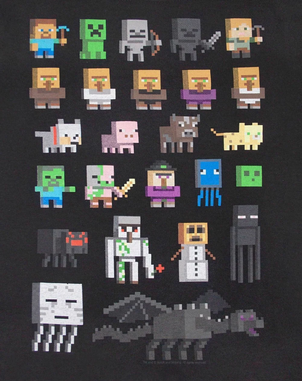 Vanilla Underground Minecraft Boys Black Sprites T-Shirt (3-15 Years) - 3-4 Yrs Image 4